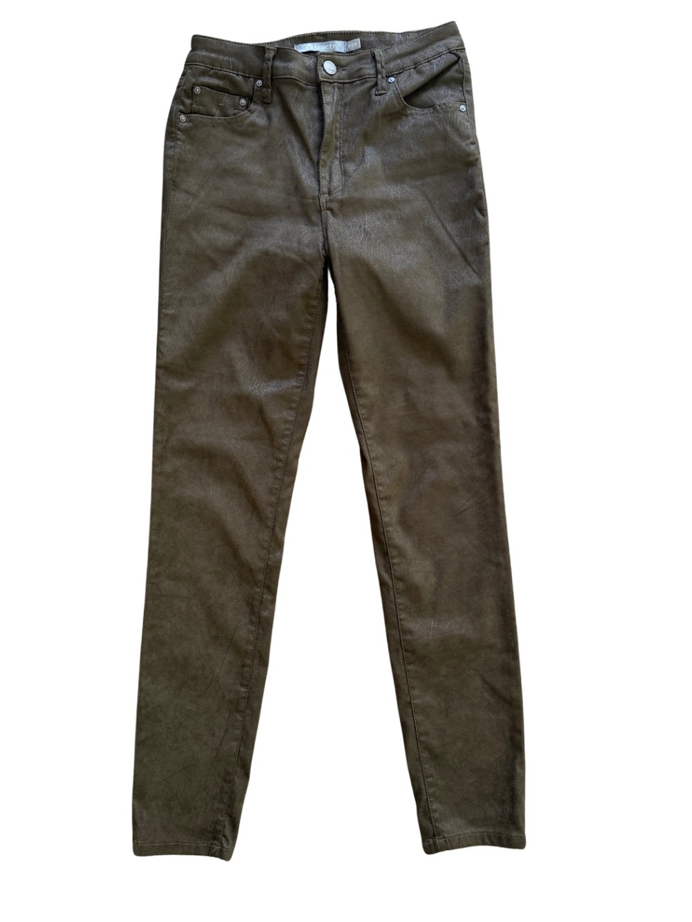 Tractr Olive Brown Slim Chino Pants